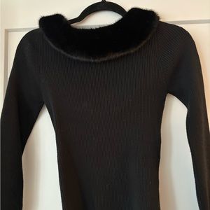 Zara Faux Fur Collar Sweater